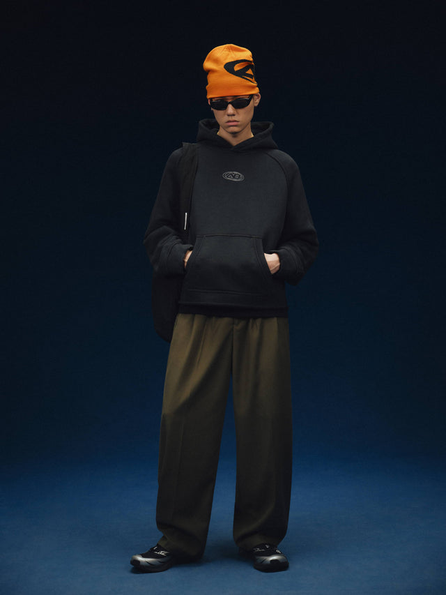 ellipse cut off hoodie black