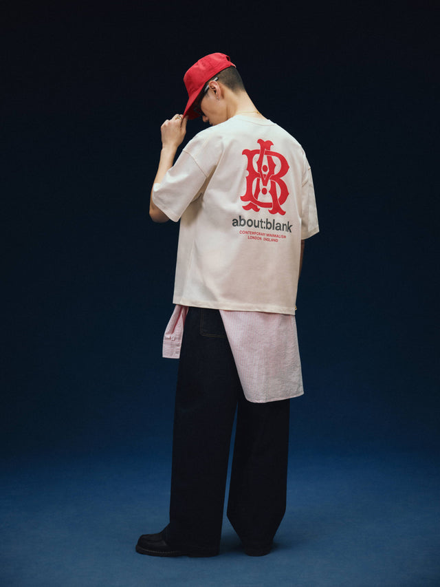 insignia t-shirt oat/red/black