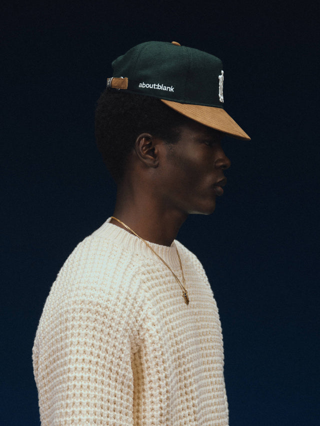 monogram suede cap epsom green/brown