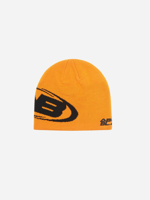 ellipse skull beanie orange/black
