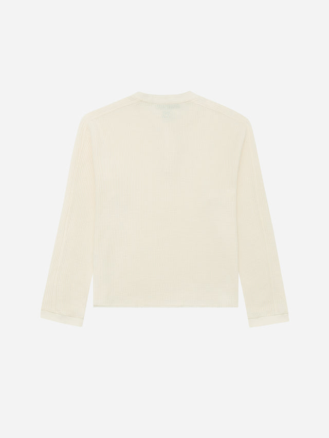 henley long sleeve waffle oat