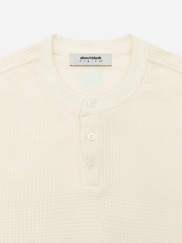 henley long sleeve waffle oat