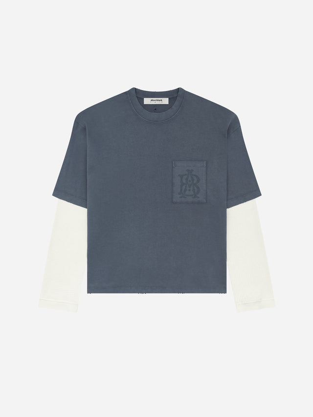 monogram layered long sleeve t-shirt turbulence