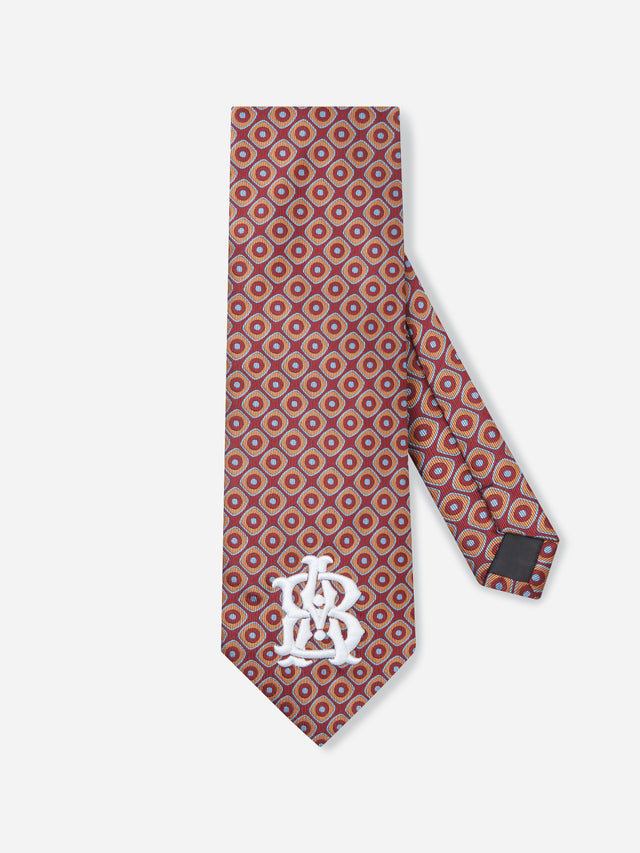 monogram tie red