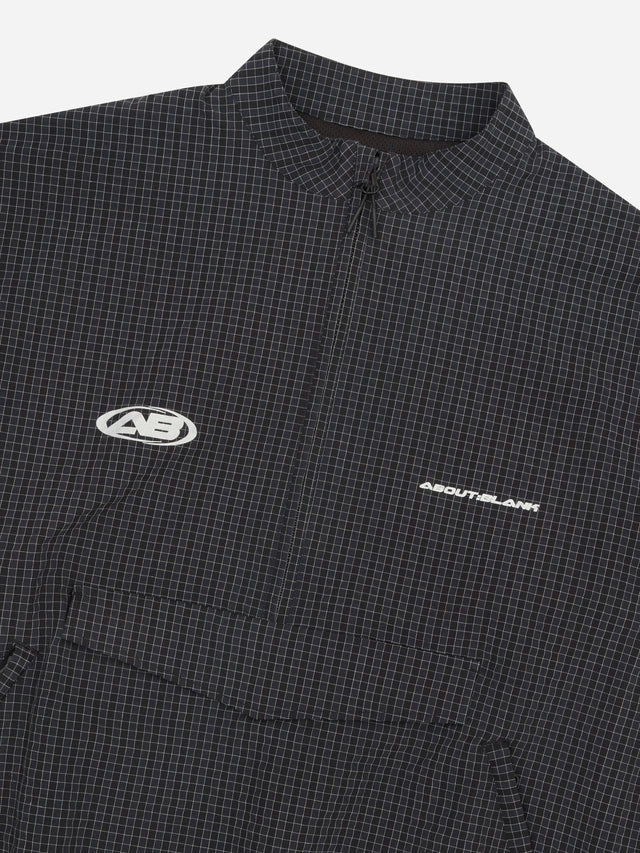 overhead oblique jacket navy check