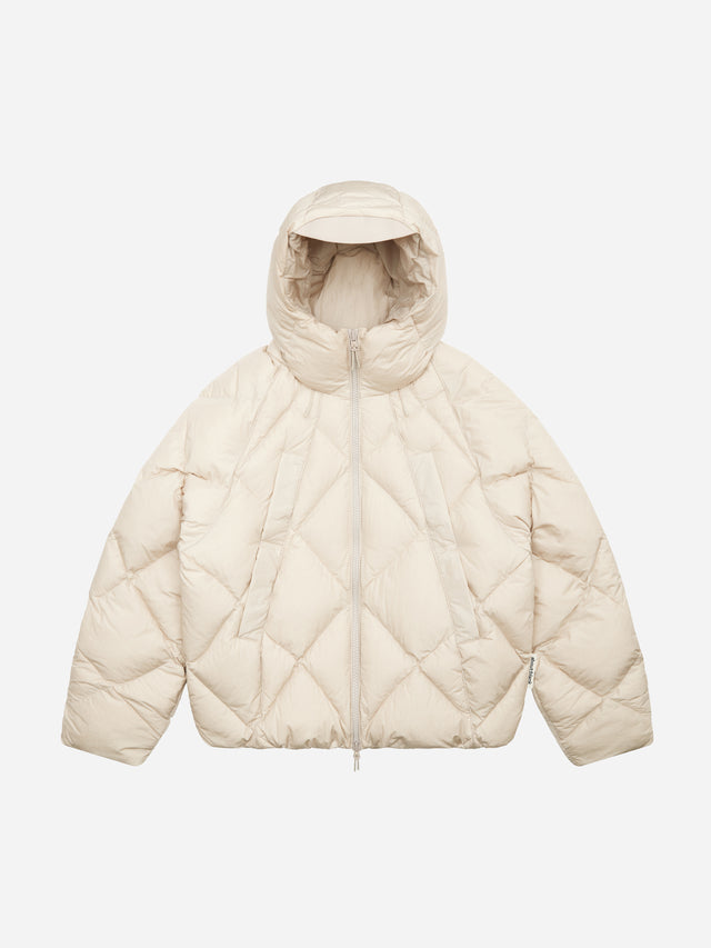 nylon puffer jacket pumice
