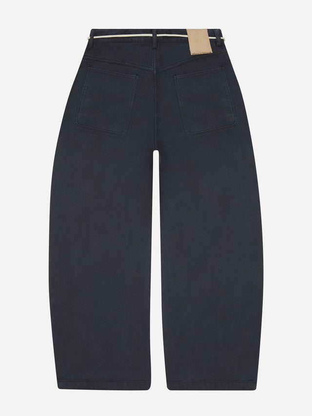 wide leg denim jean petrol