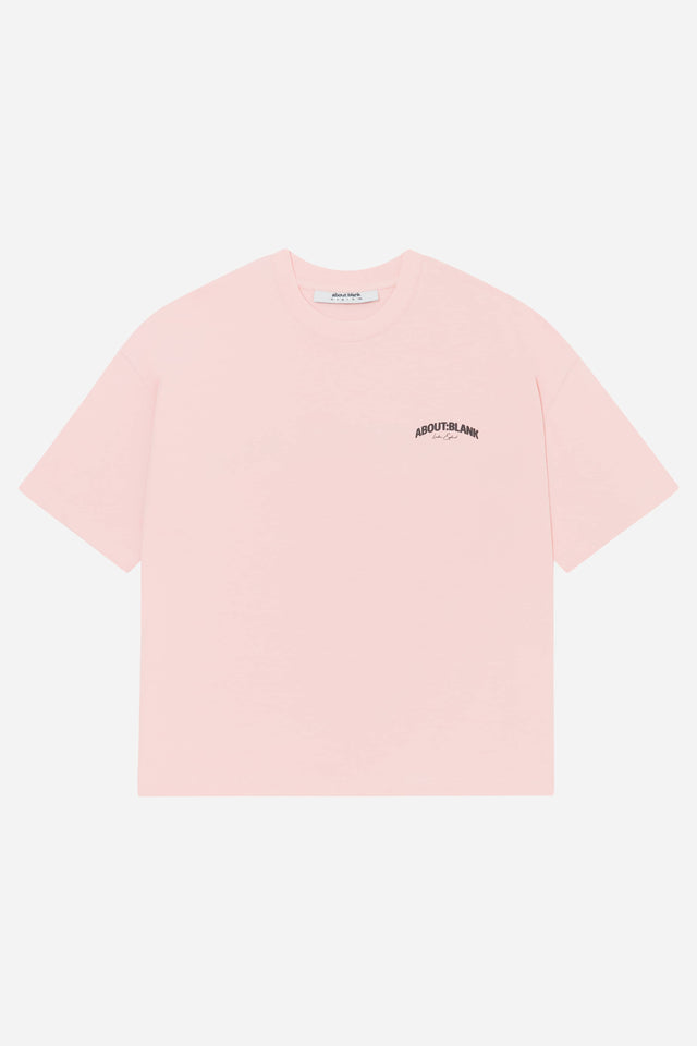 arched logo t-shirt pink/black