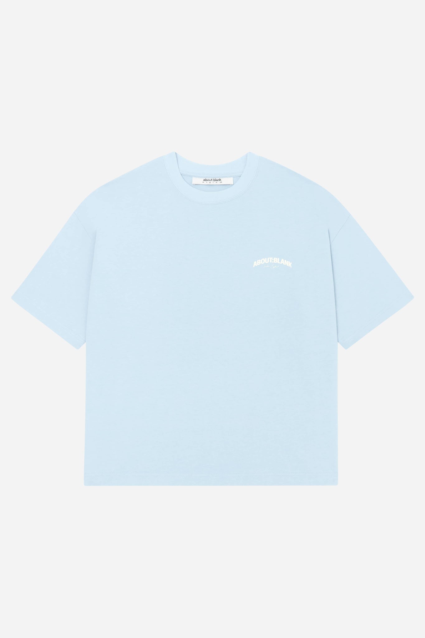 arched logo t-shirt sky blue/white
