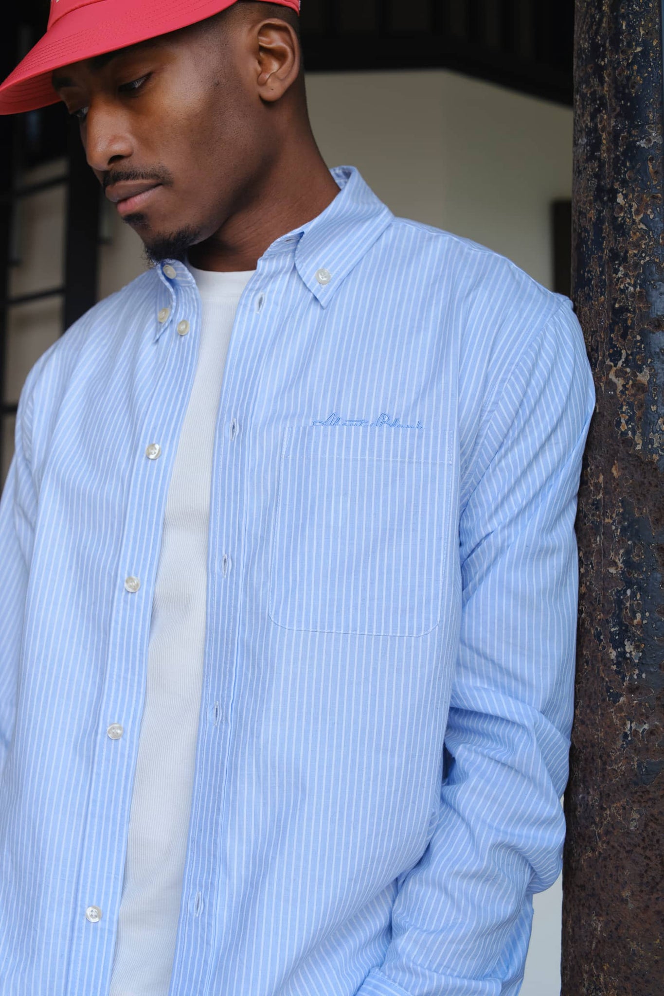 striped oxford shirt white/blue