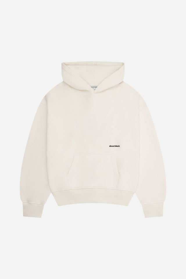 box hoodie ecru/black