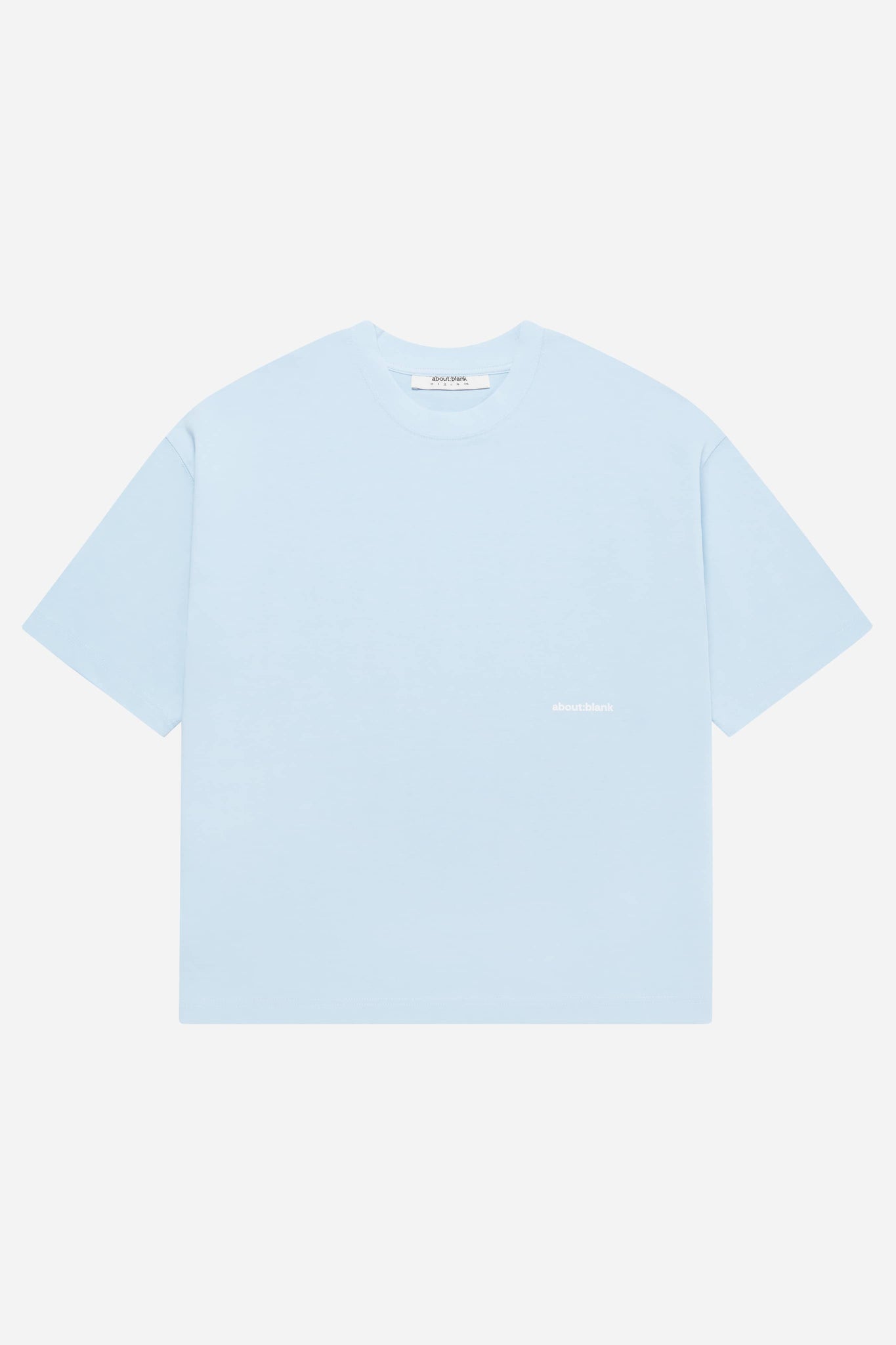 box t-shirt sky blue/white