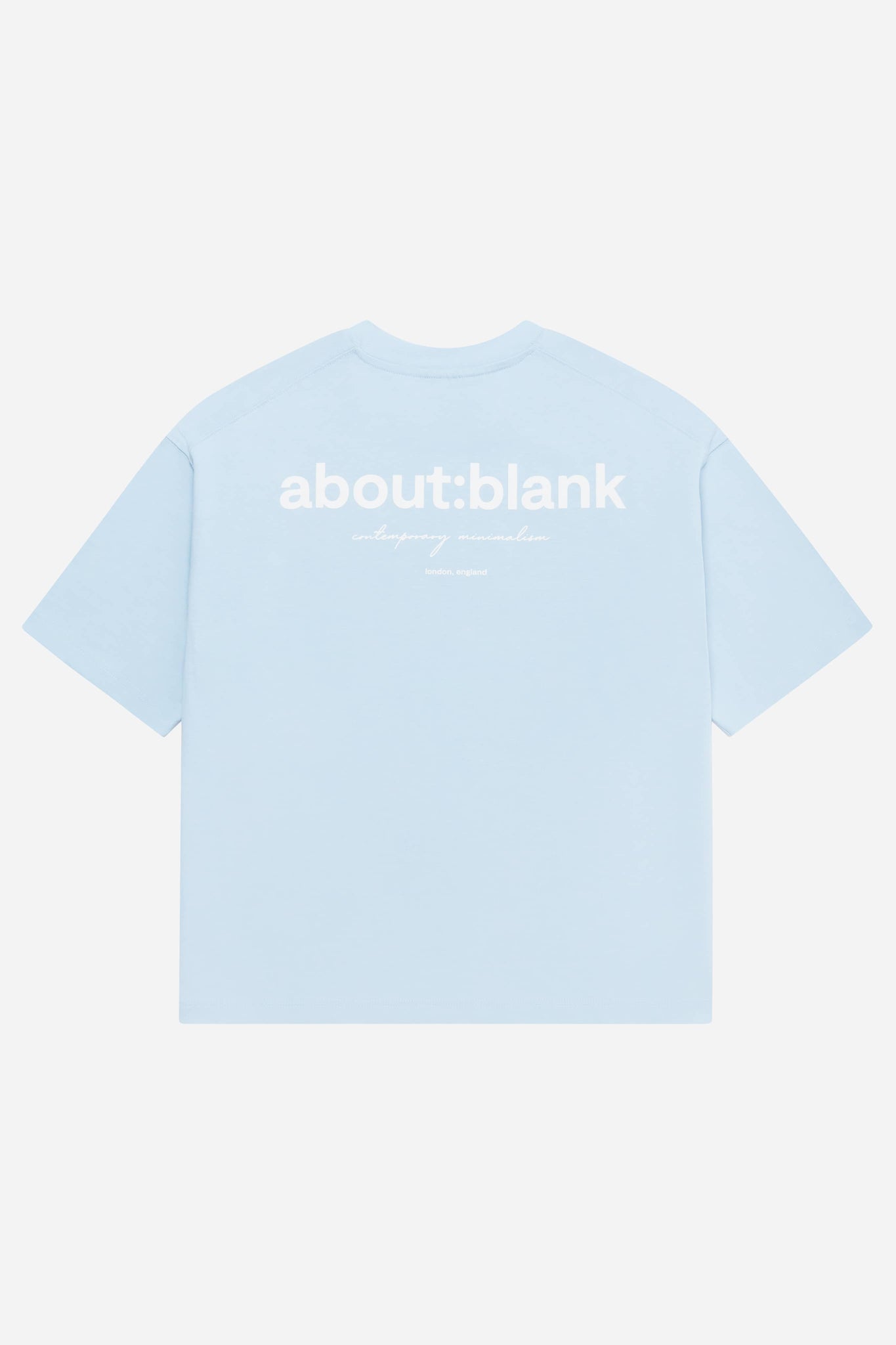 box t-shirt sky blue/white