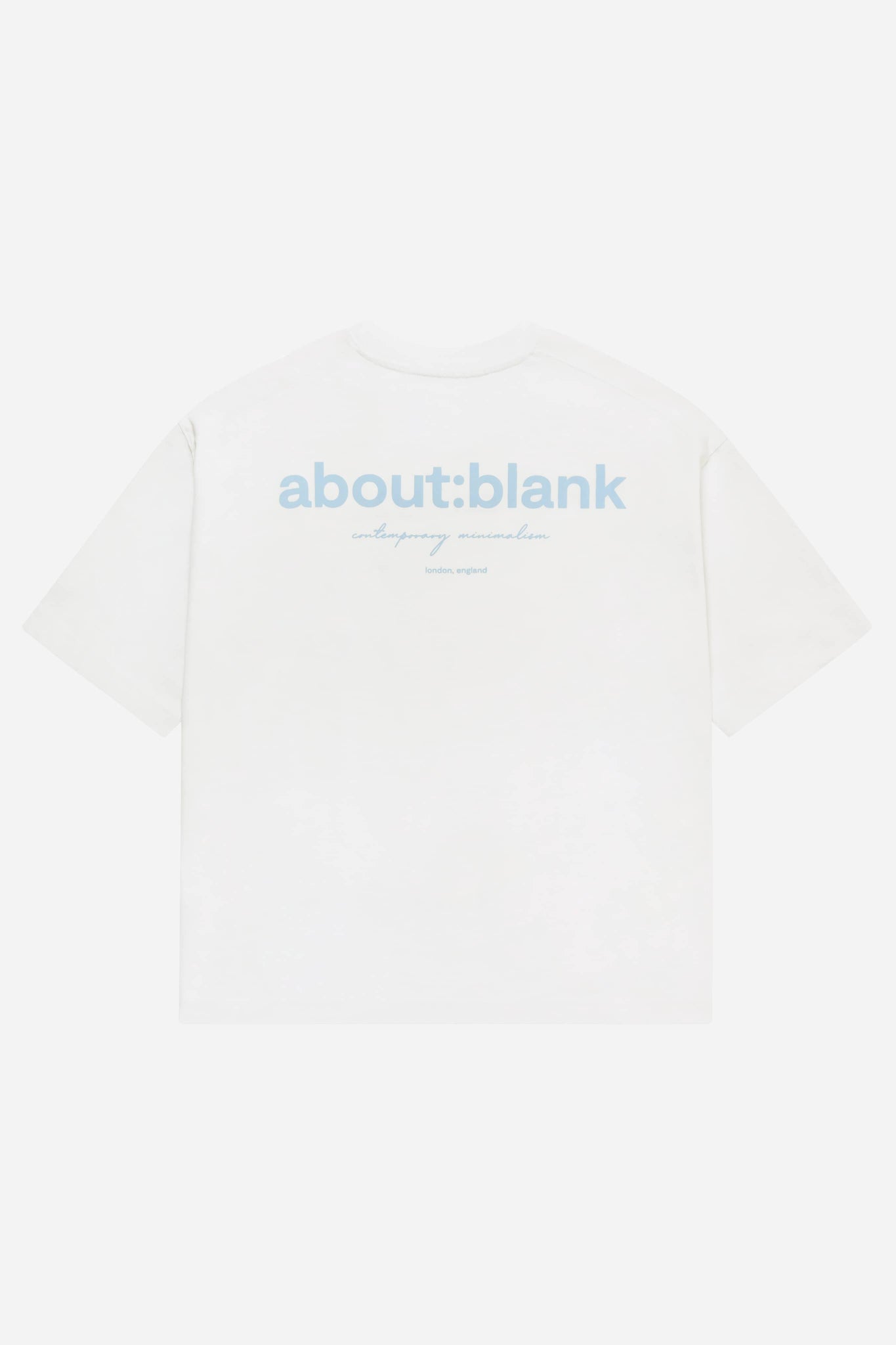 box t-shirt white/sky blue