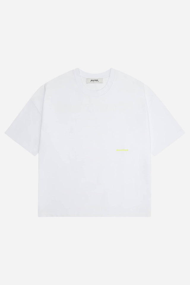 box t-shirt white/lime