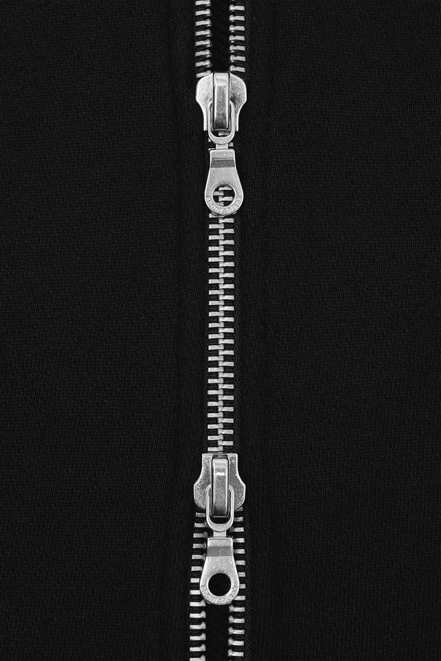box zip hoodie black/ecru