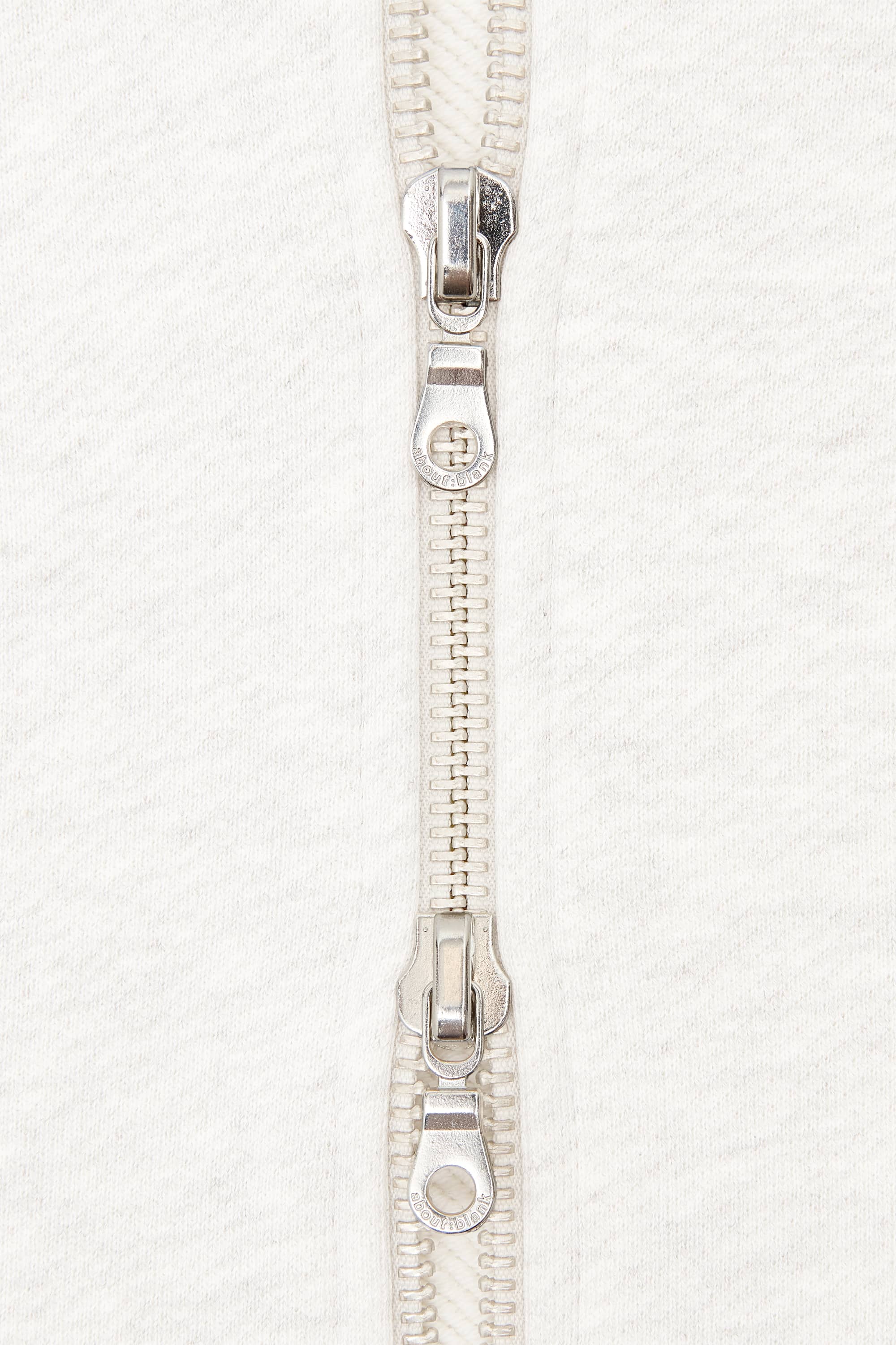 about:blank | box zip hoodie grey marl/white