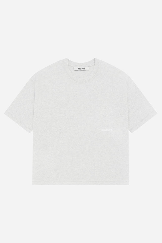 box t-shirt grey marl/white