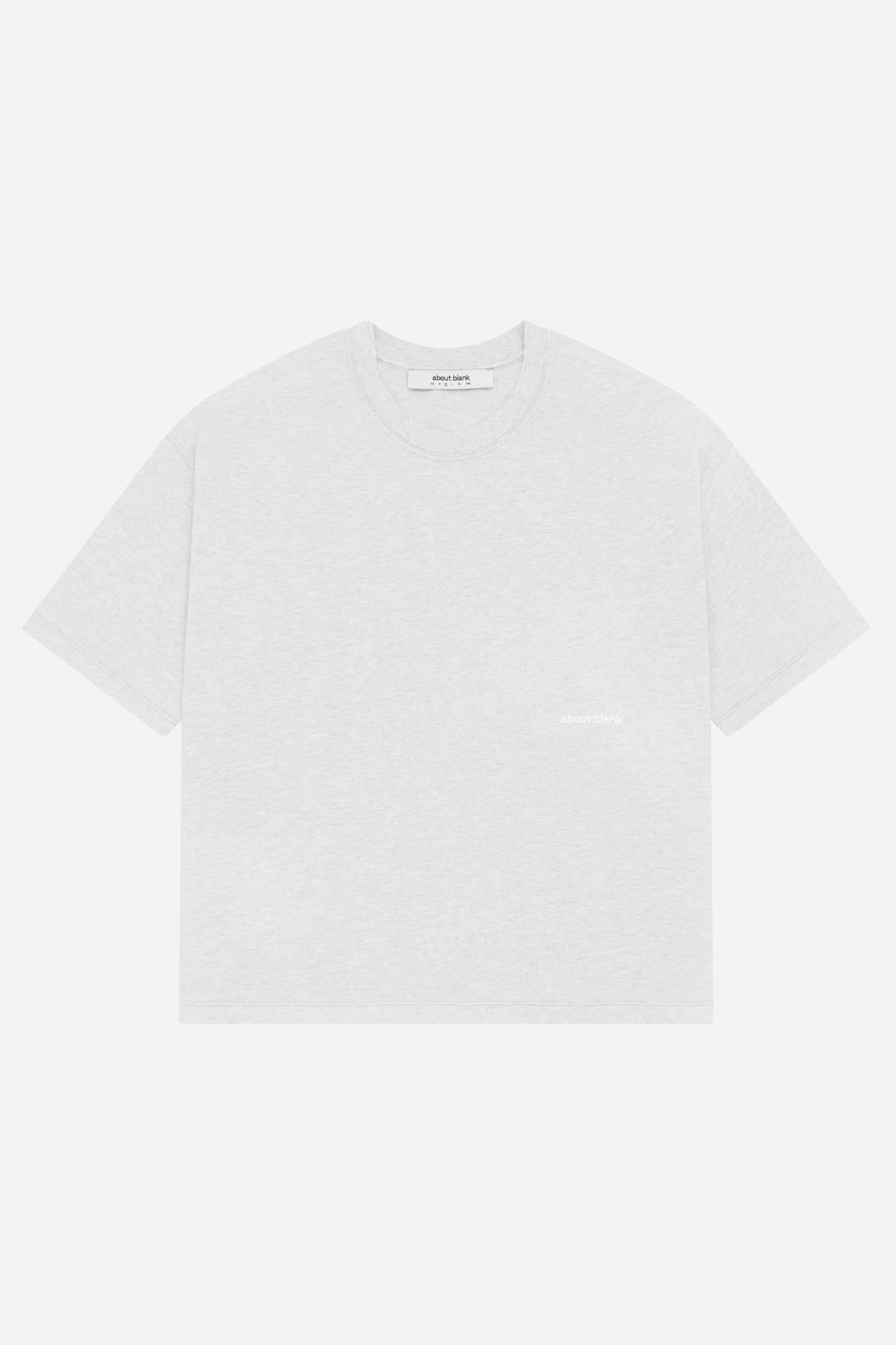 box t-shirt grey marl/white