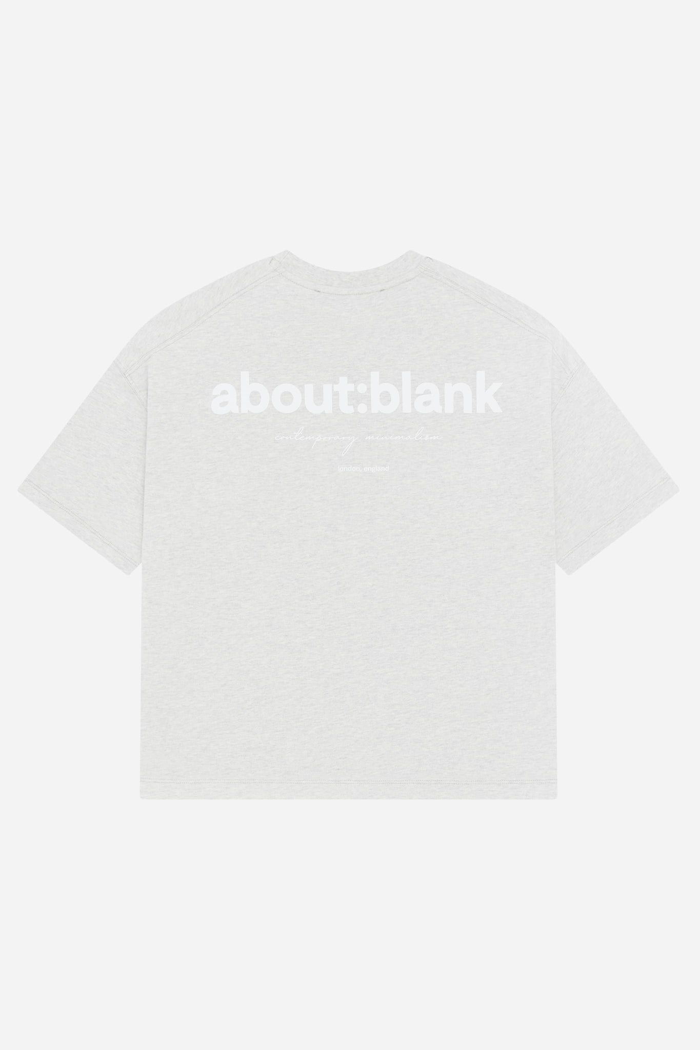 box t-shirt grey marl/white