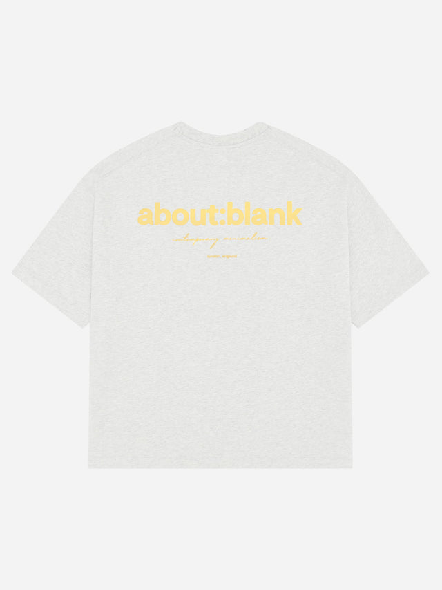 box t-shirt grey marl/yellow