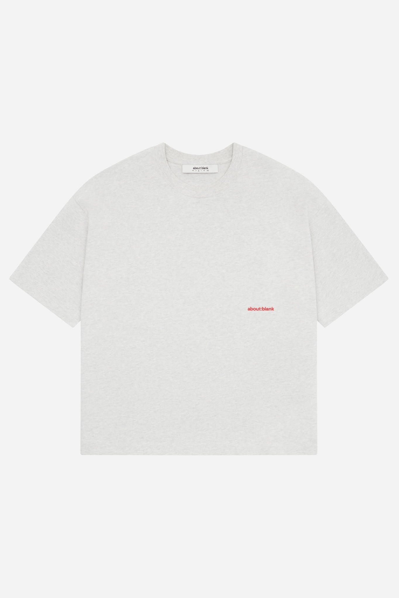 box t-shirt grey marl/red