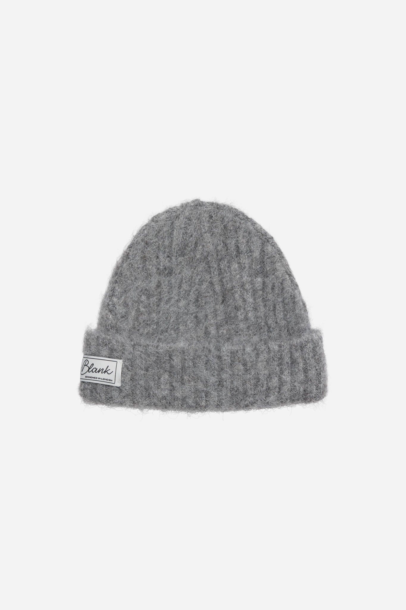 brushed alpaca beanie grey