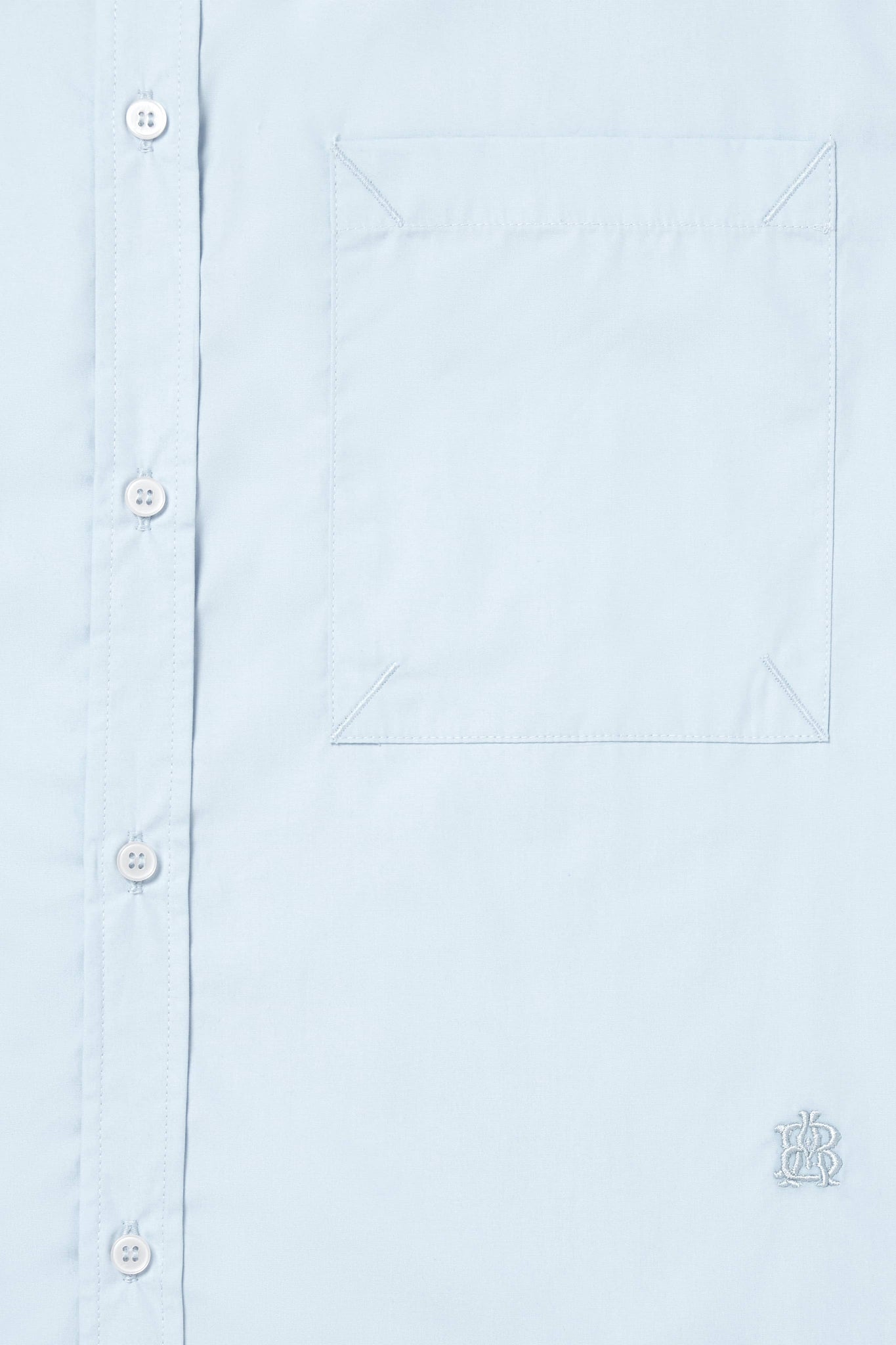 button down monogram shirt blue