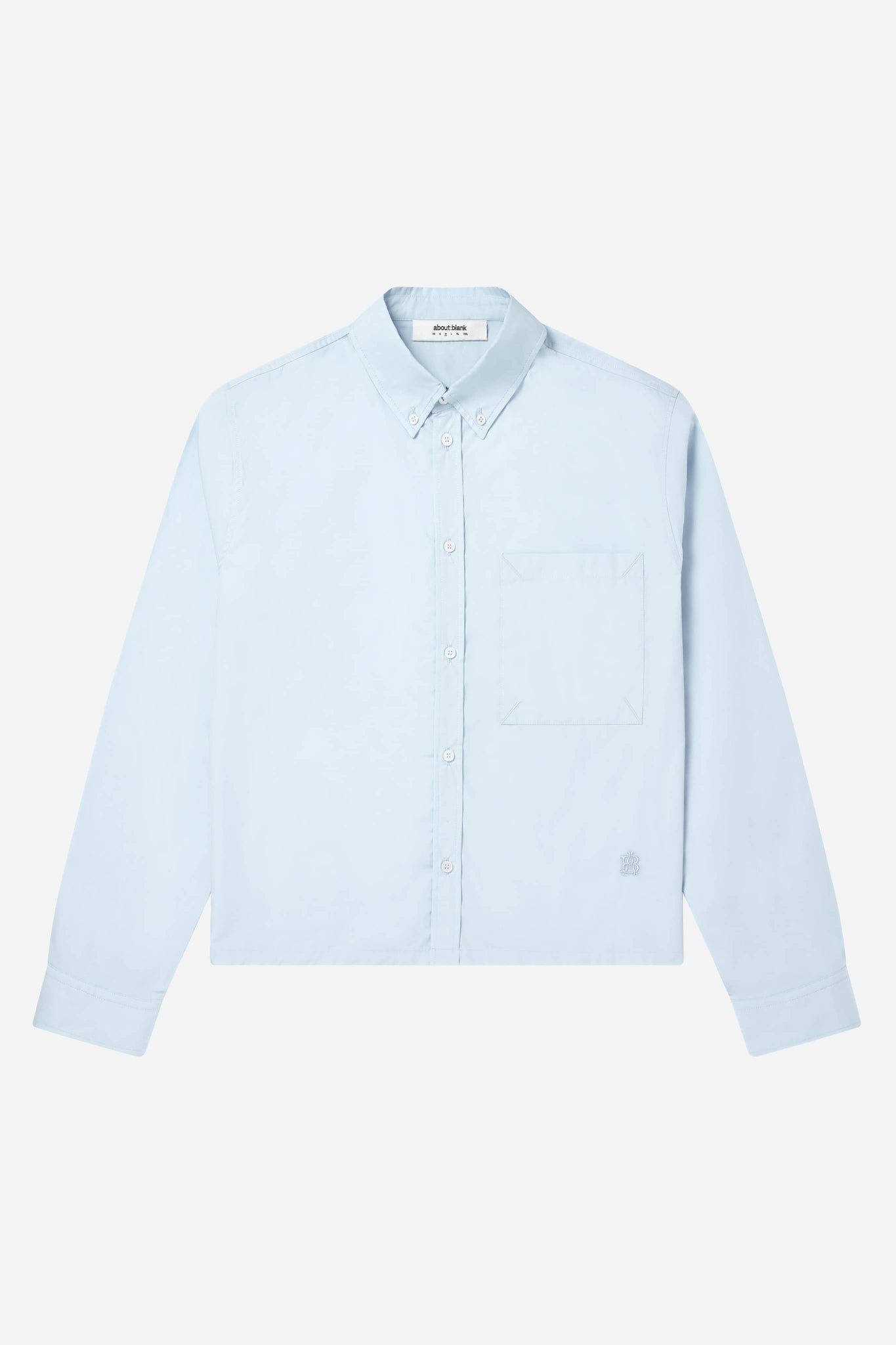 button down monogram shirt blue