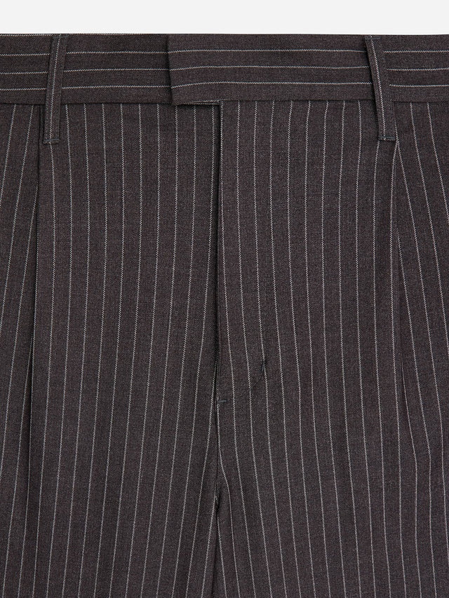 bermuda short grey pinstripe