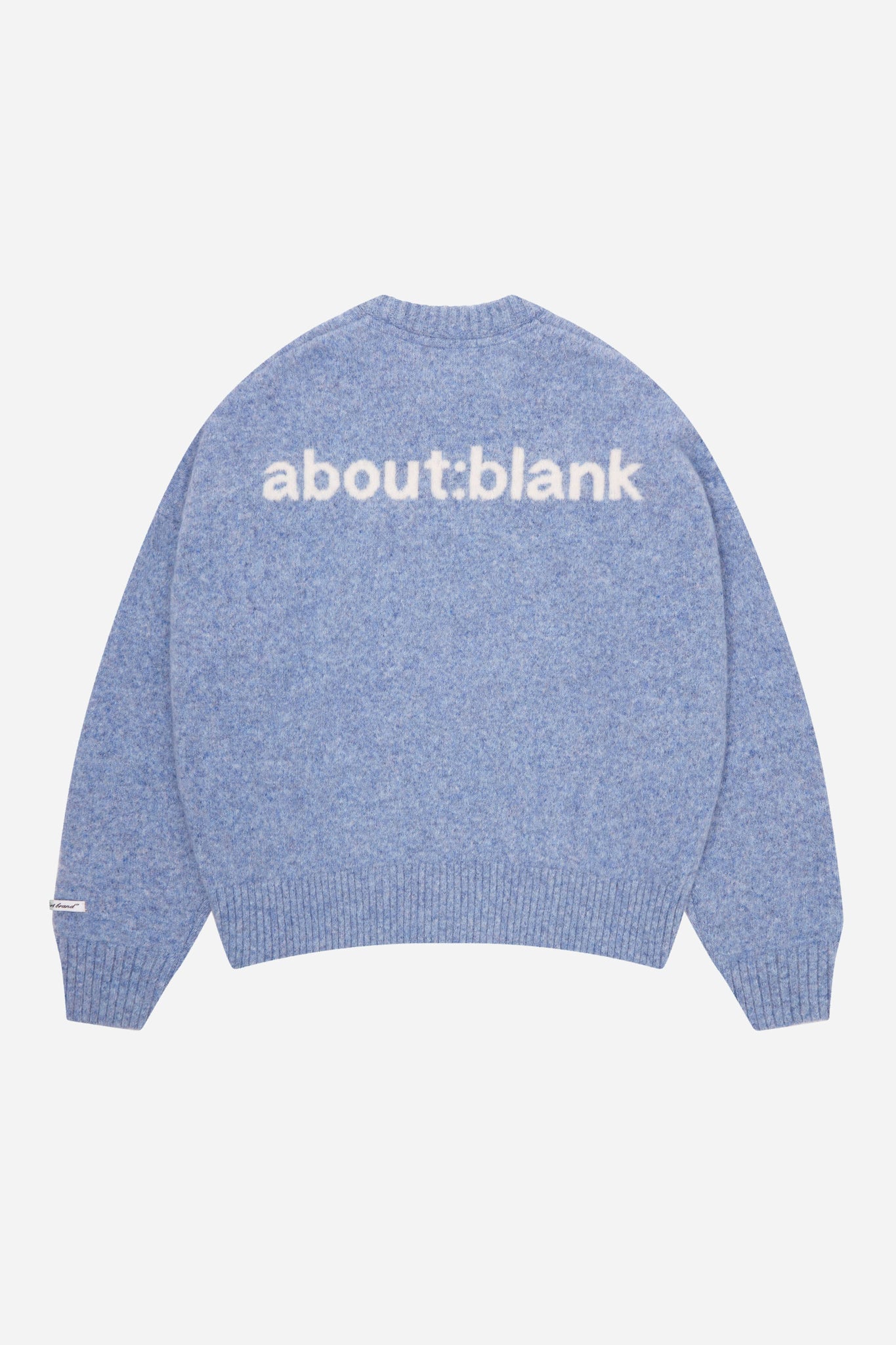 mohair knitted crewneck blue/ecru