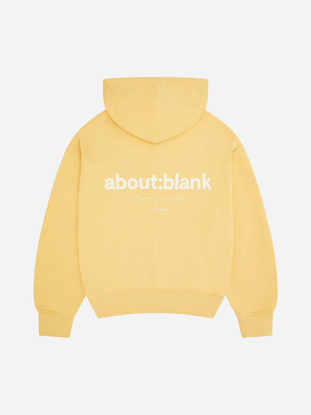 box zip hoodie yellow/ecru