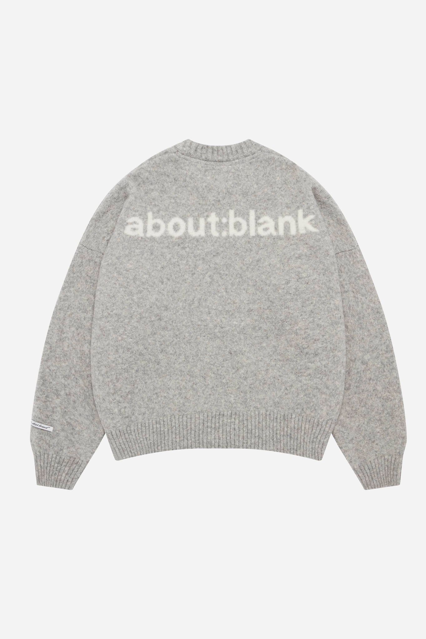 mohair knitted crewneck grey/ecru