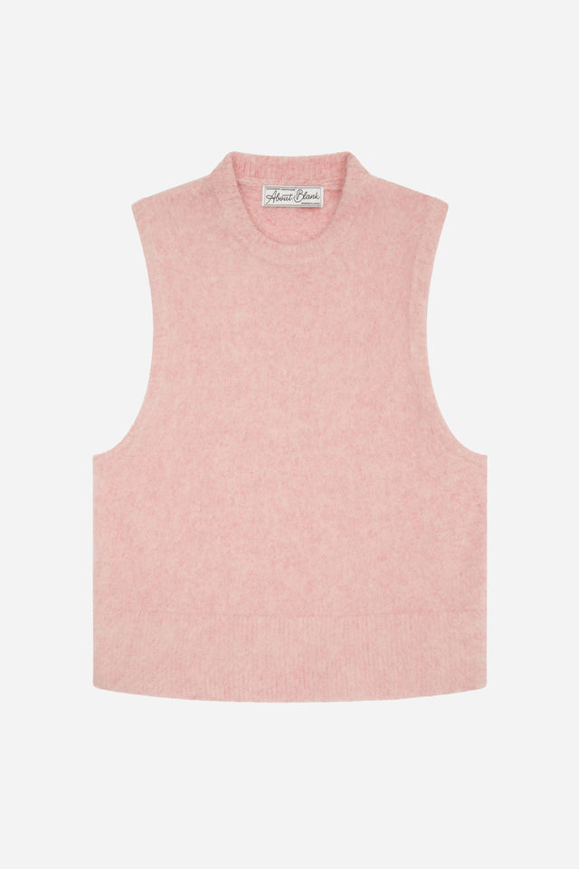 brushed vest pink