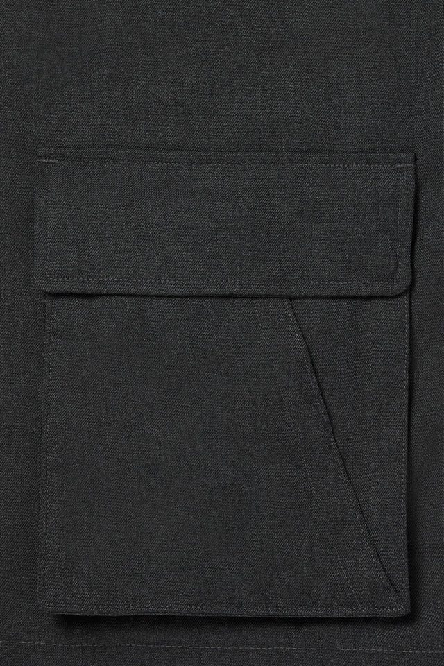 cropped zipped jacket charcoal