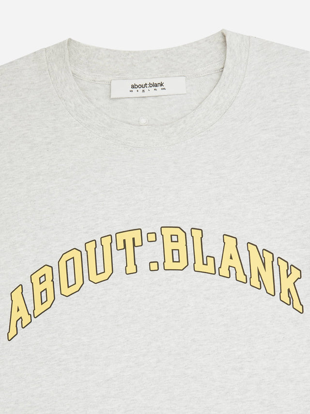 college t-shirt grey marl/yellow