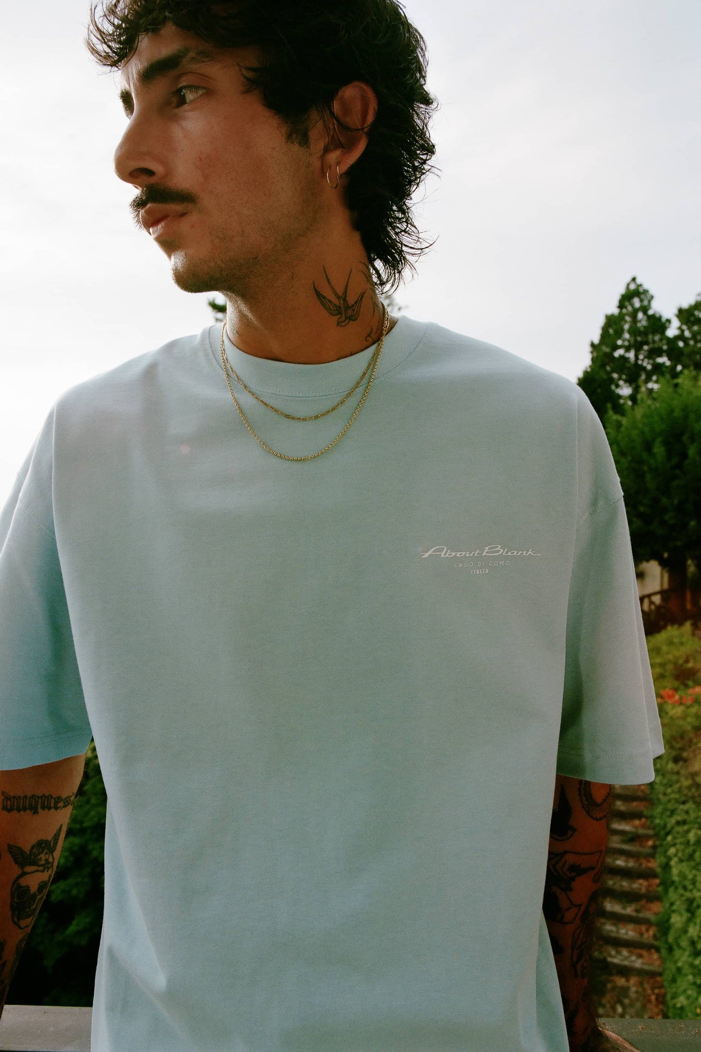 lago t-shirt sky blue/ecru