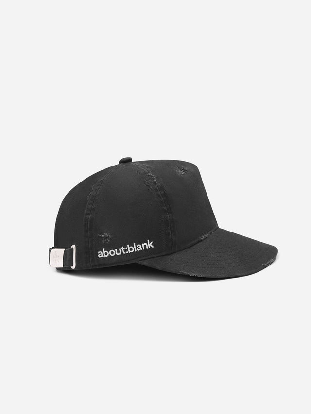 distressed cap washed black