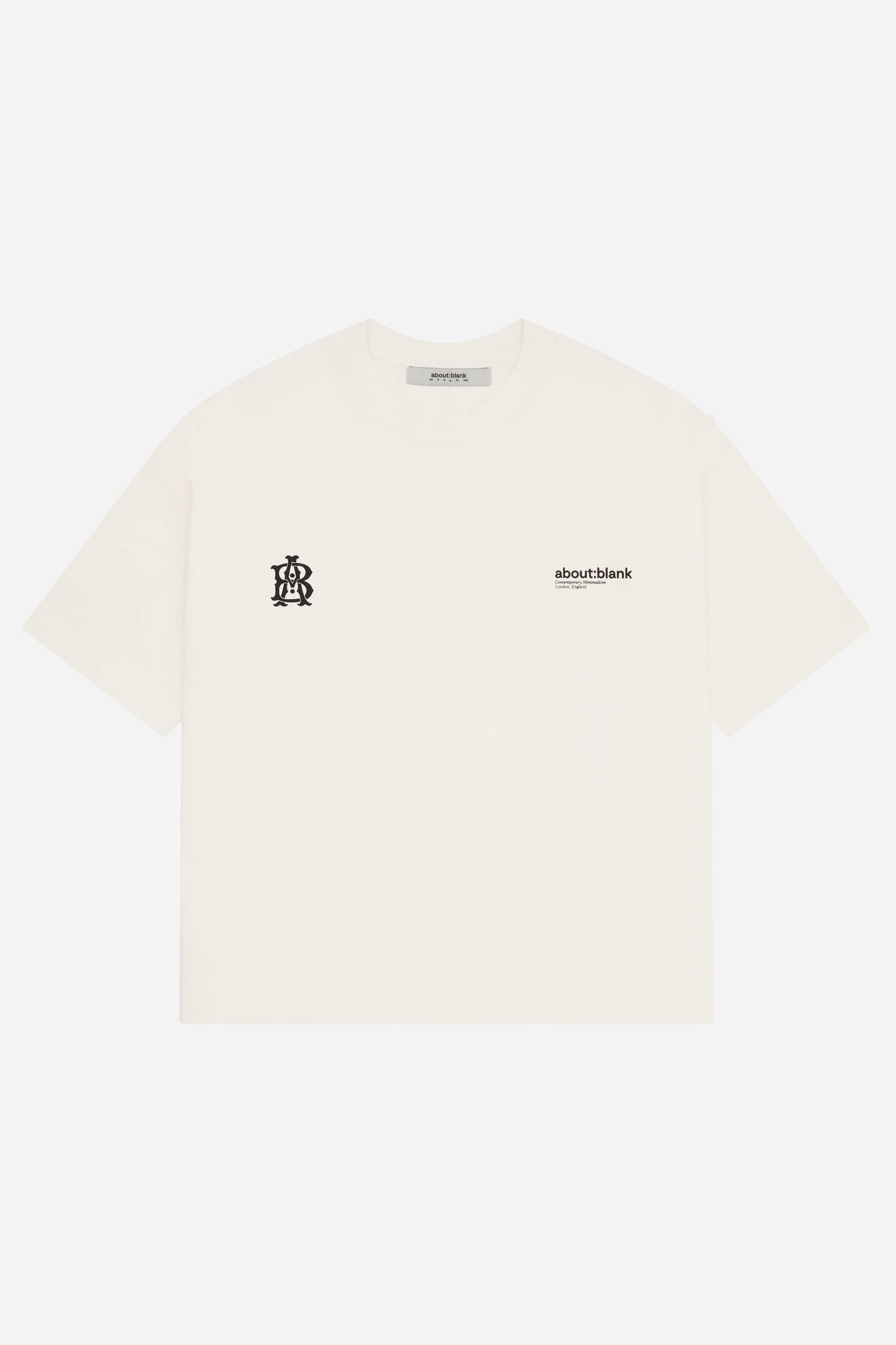 dual logo t-shirt oat/black