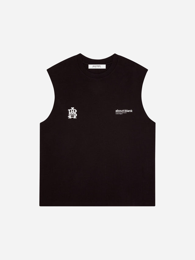 dual logo sleeveless t-shirt black