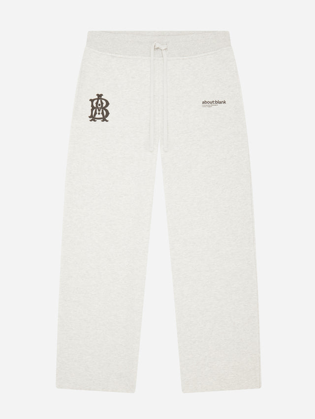 dual logo sweatpant grey marl/black