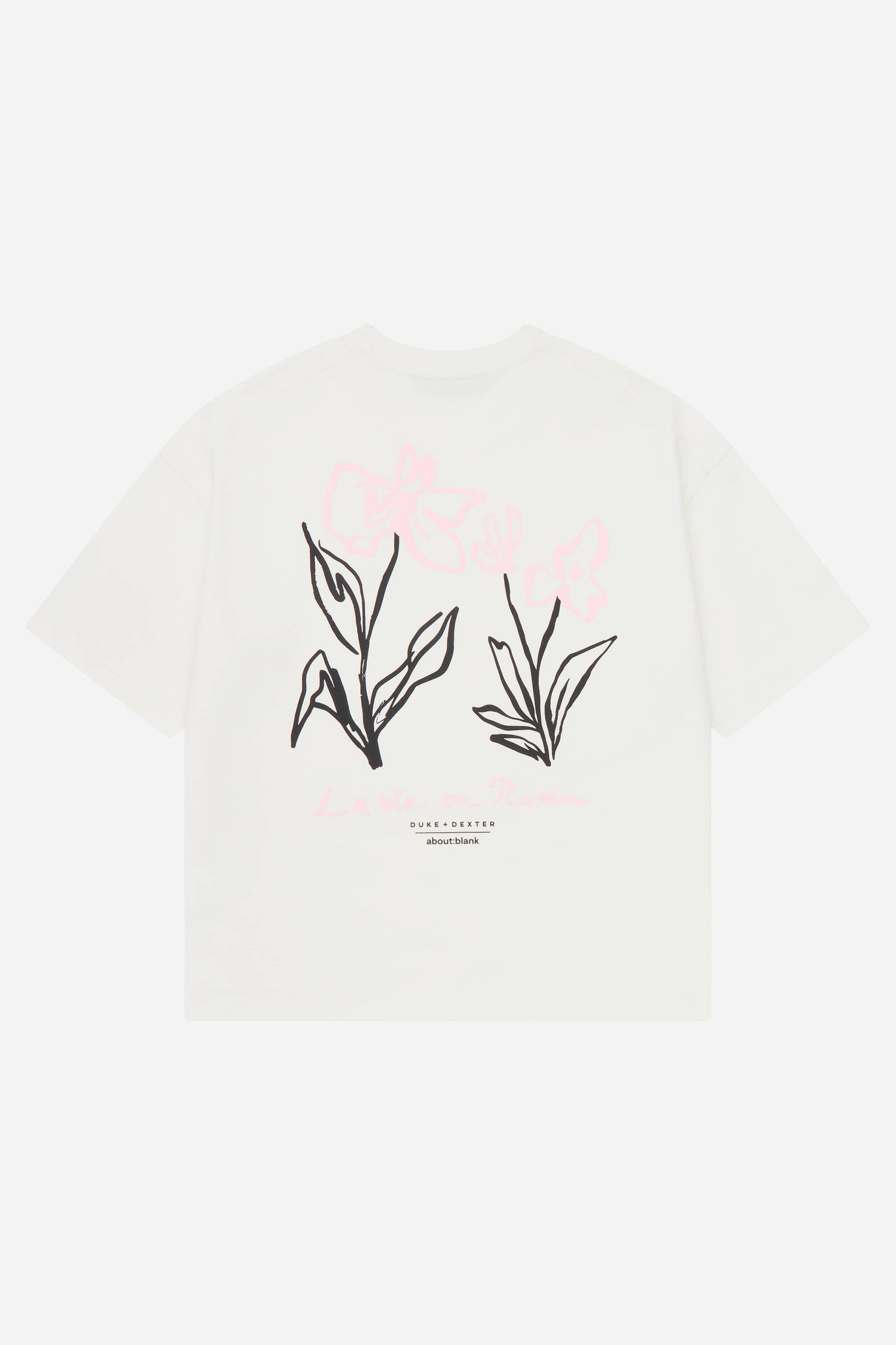 la vie en rose t-shirt oat/pink x duke + dexter