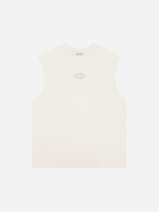 ellipse sleeveless t-shirt oat