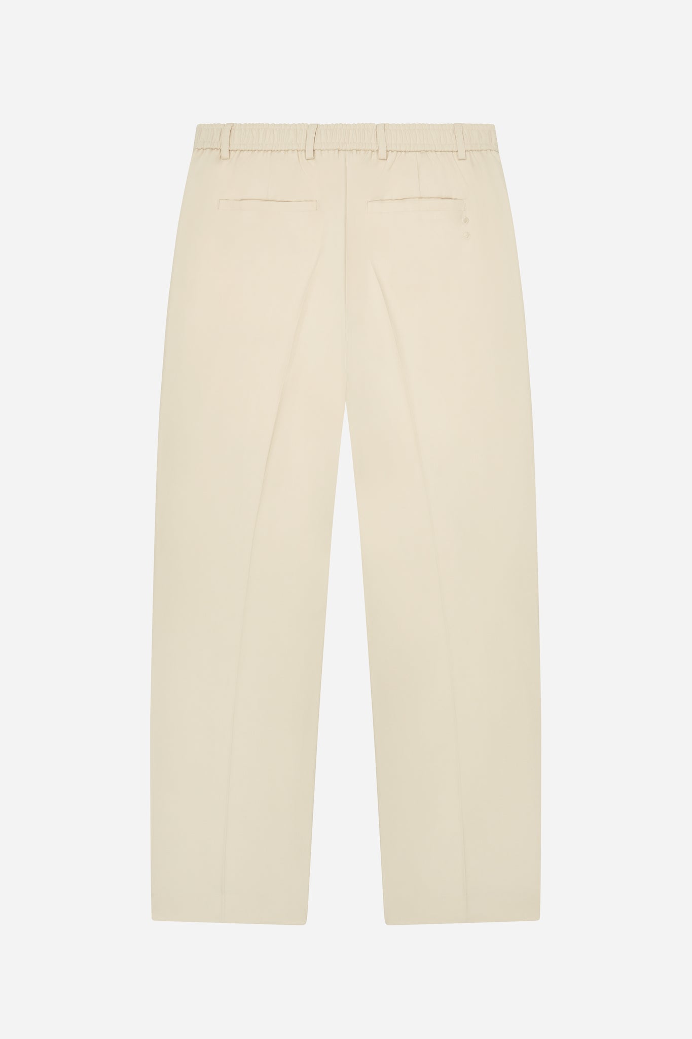 everyday pleated trouser ecru