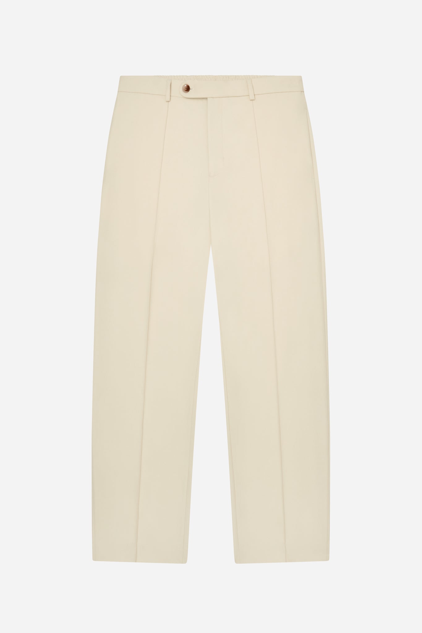 everyday pleated trouser ecru