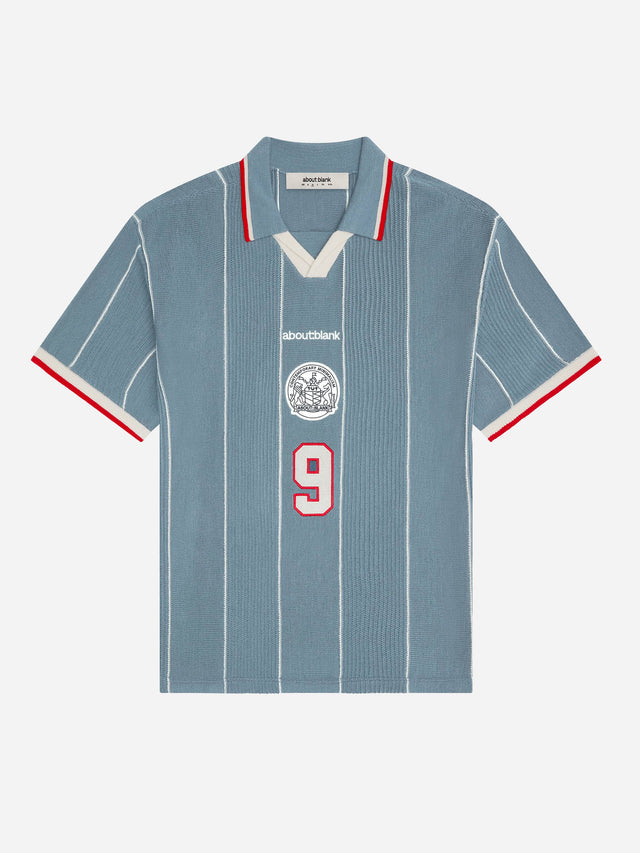 knitted football shirt grey