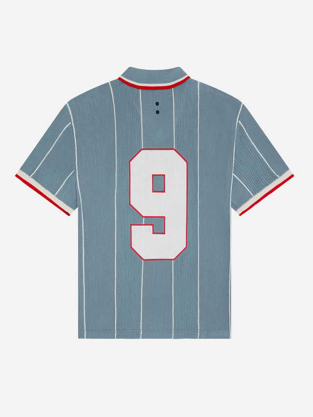 knitted football shirt grey