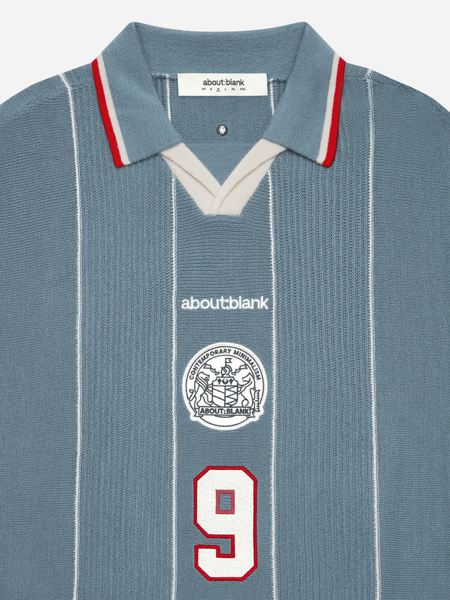 knitted football shirt grey