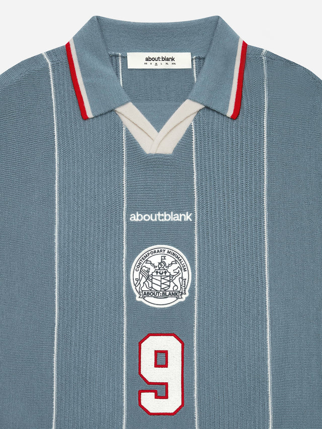 knitted football shirt grey