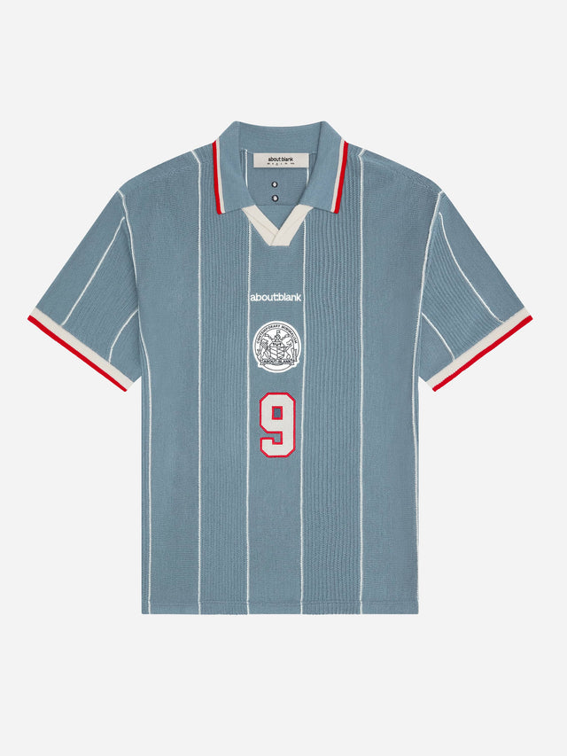 knitted football shirt grey